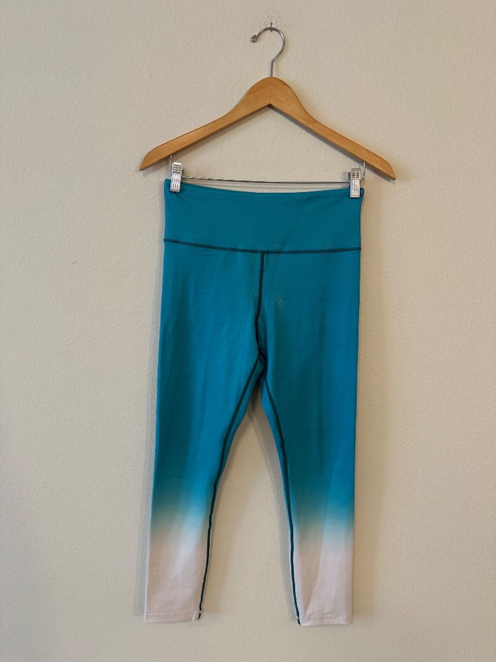 ZYIA Active Blue Ombre 7/8 Leggings Women's Size 6-8 High Rise Yoga